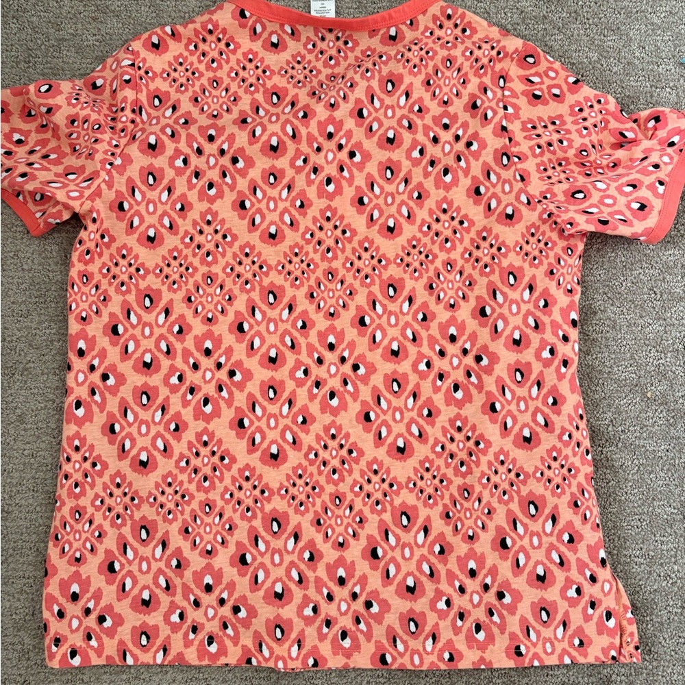 Coral Patterned Pajama Set - Picture 2 of 5